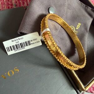 Julie Vos Gold Marbella Beaded Bangle